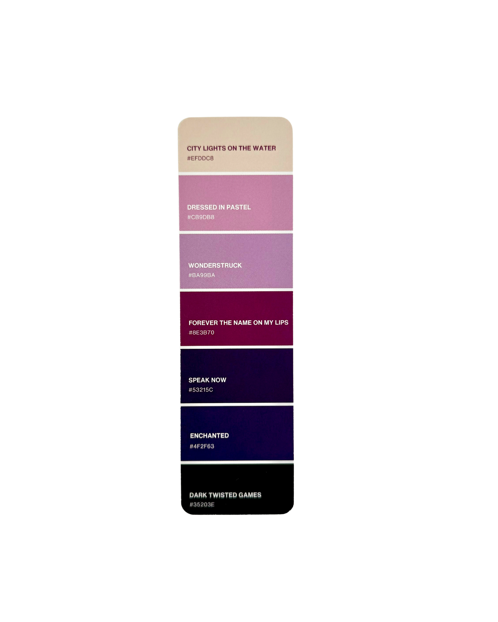 Speak Now Era Paint Swatch Bookmark
