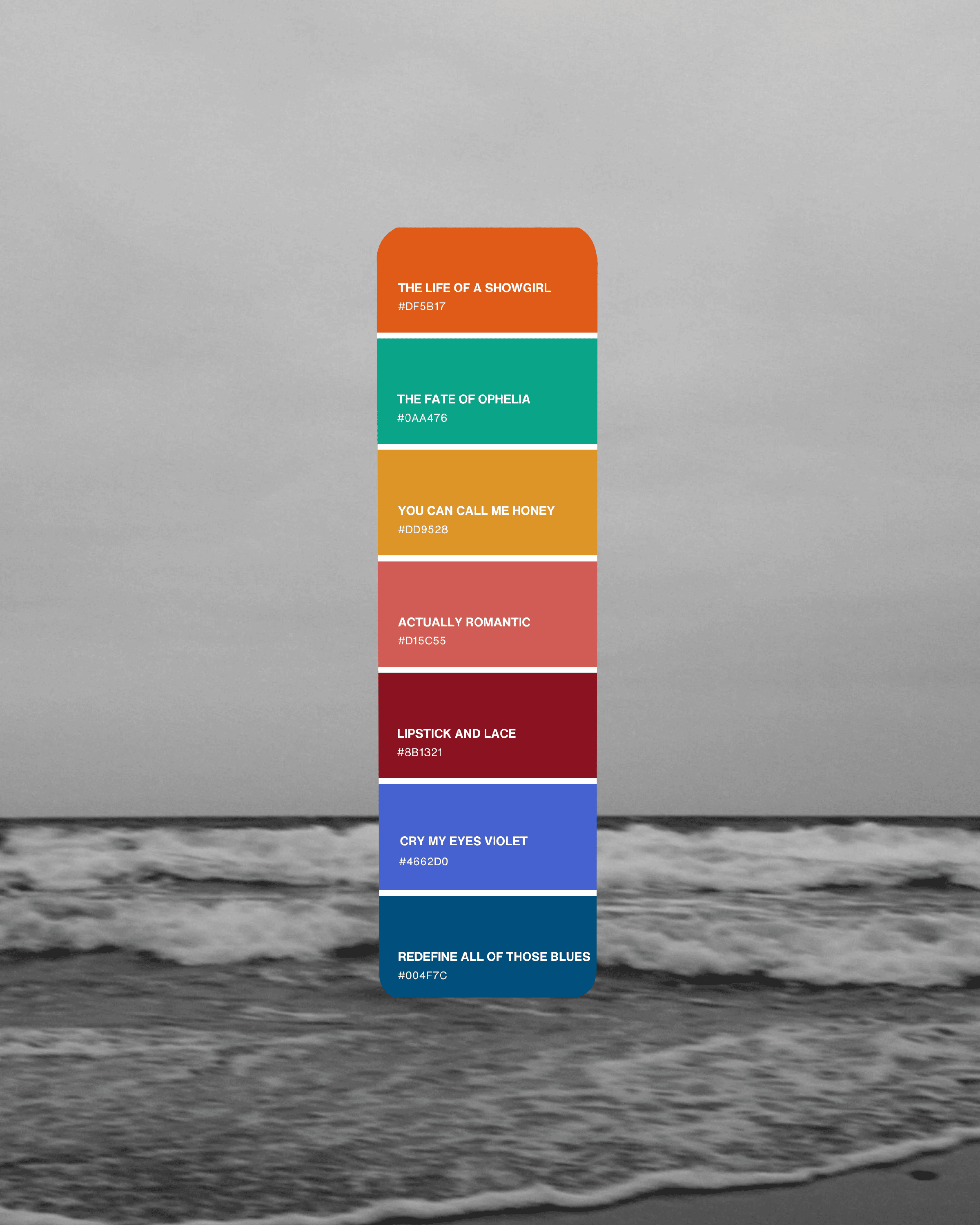 The Showgirl Era Paint Swatch Bookmark