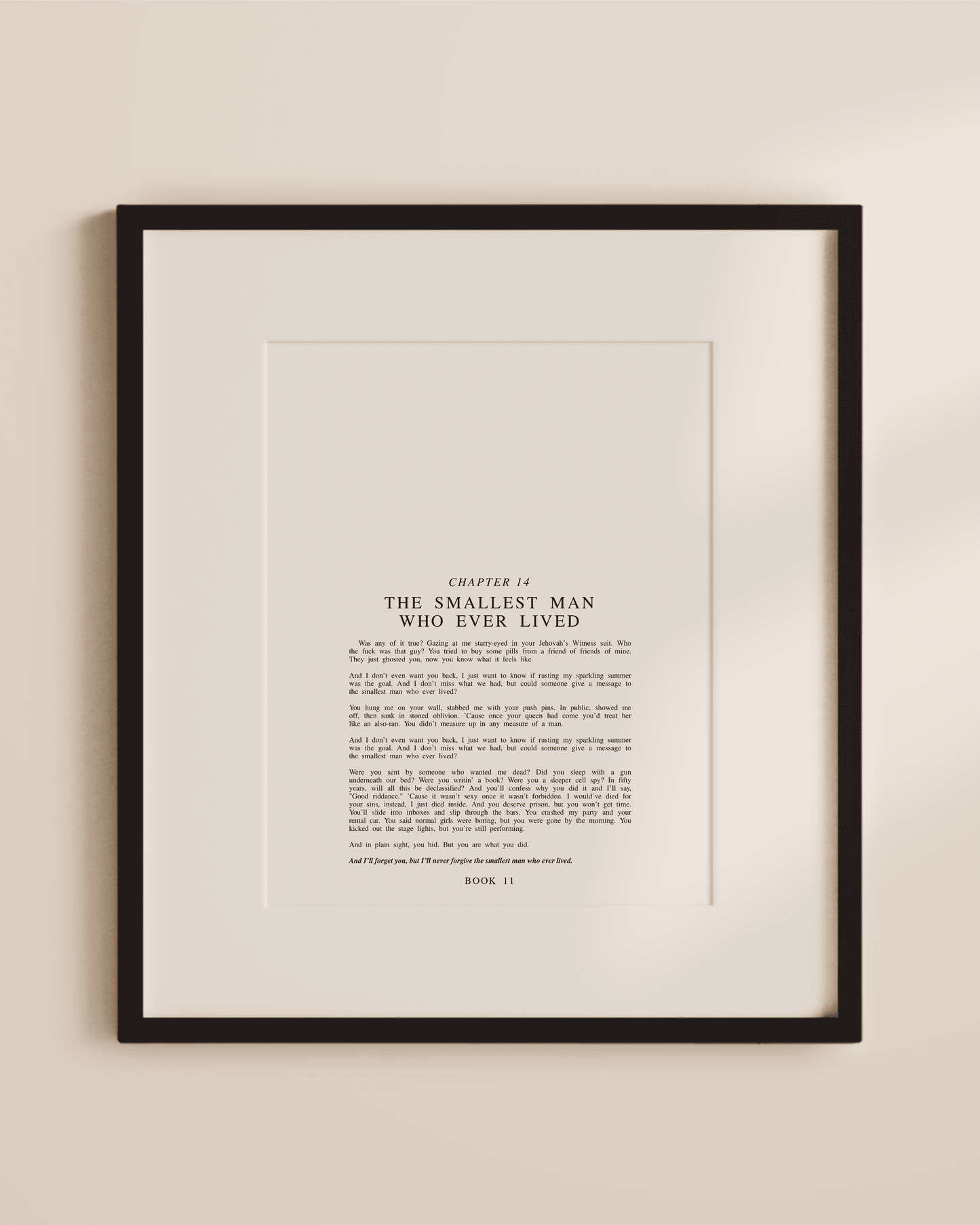The Tortured Poets Department Chapter Art Prints