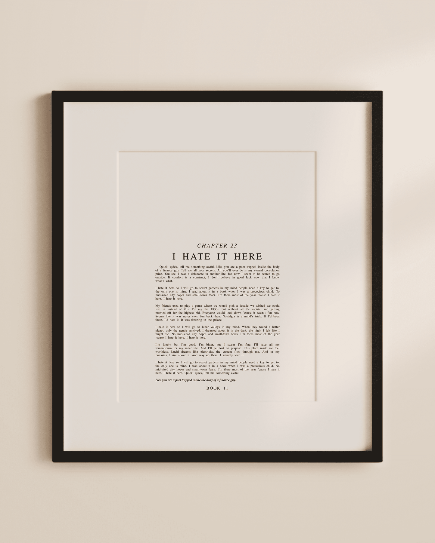 The Tortured Poets Department Chapter Art Prints
