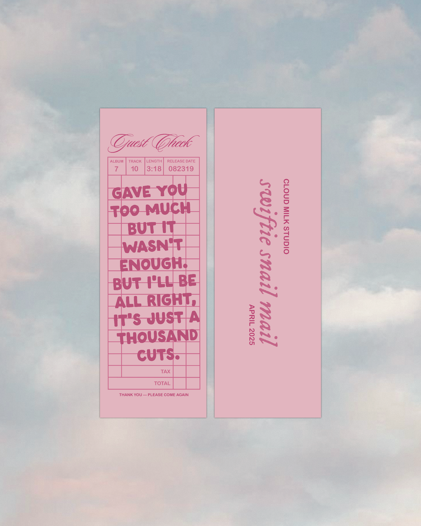 Death By A Thousand Cuts Bookmark