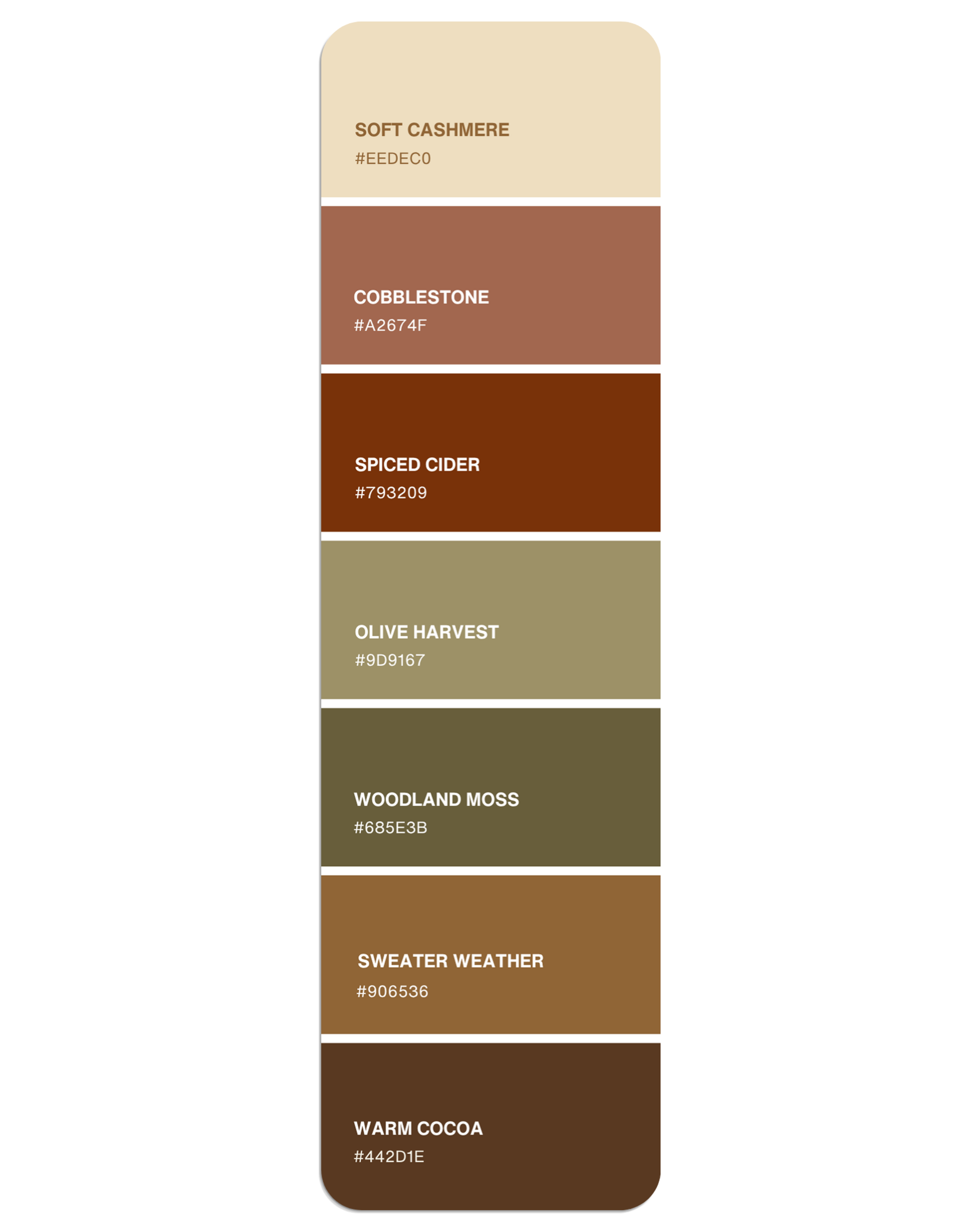 Autumn Paint Swatch Bookmark
