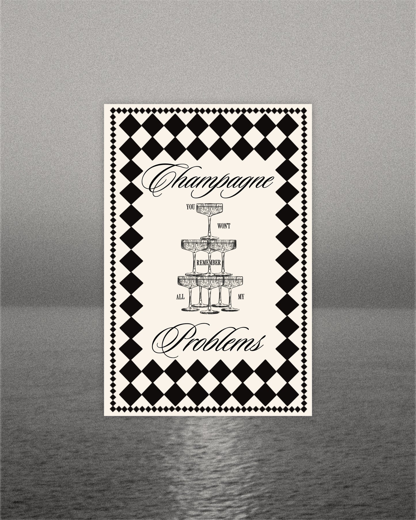 Champagne Problems Postcard