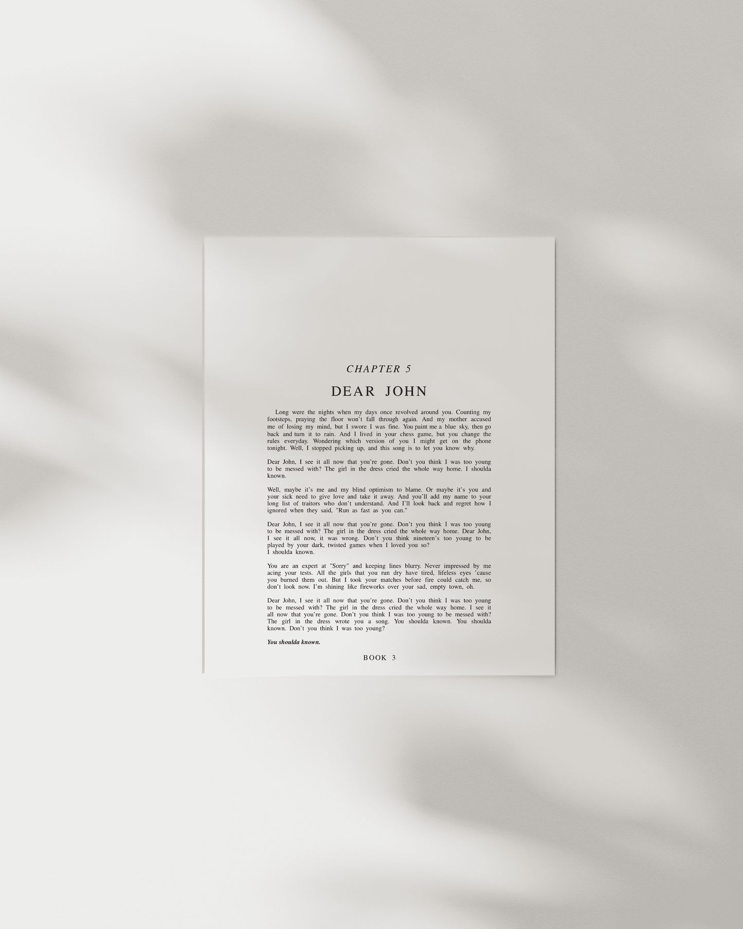 The Speak Now Chapter Art Prints