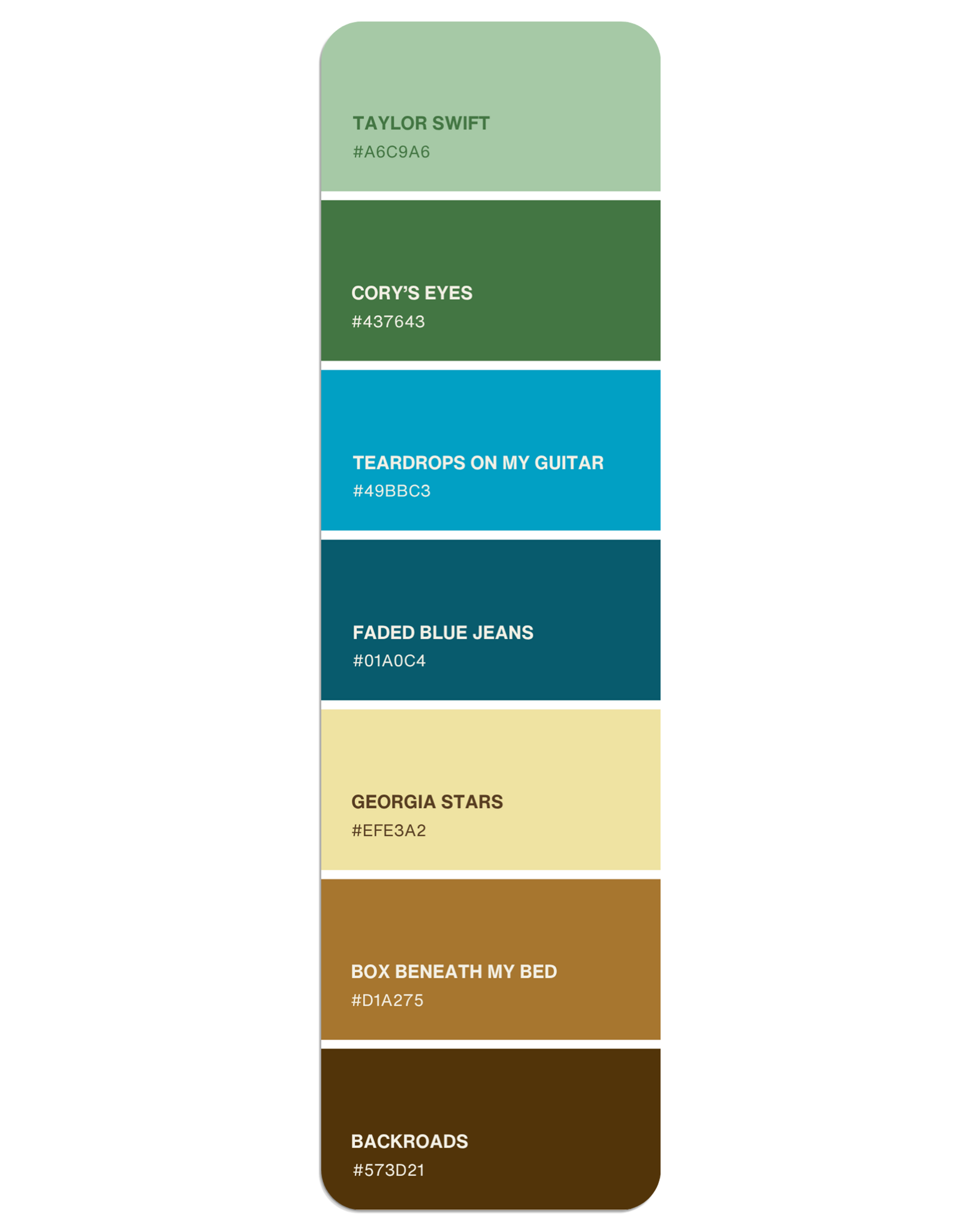 Debut Era Paint Swatch Bookmark