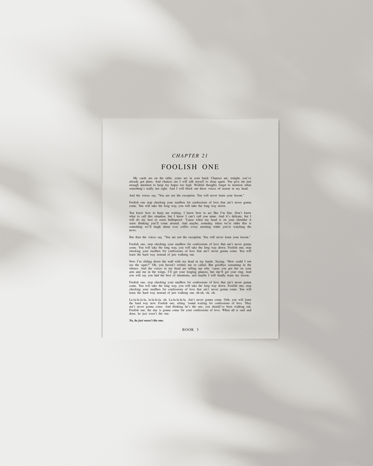 The Speak Now Chapter Art Prints