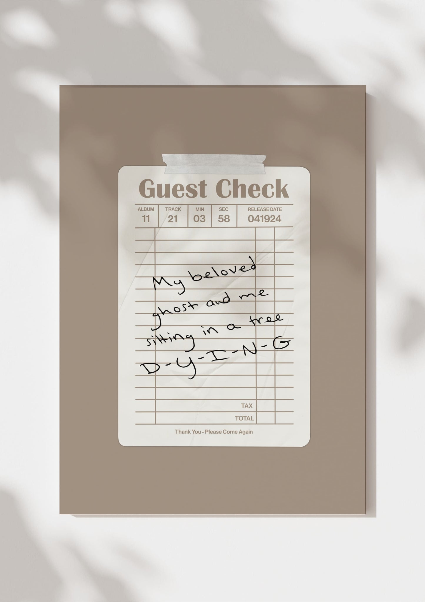 TTPD Guest Check Print