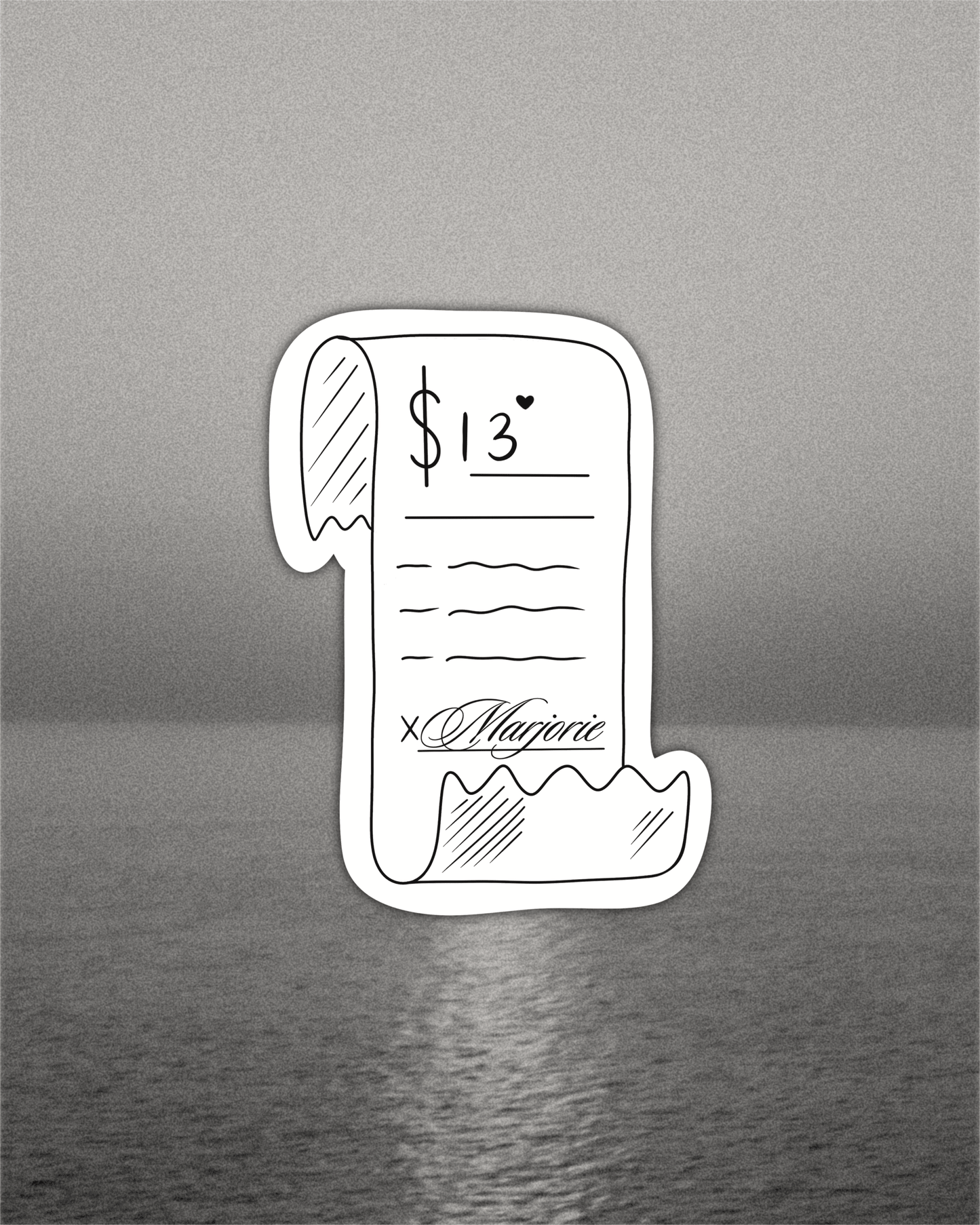Marjorie Receipt Sticker