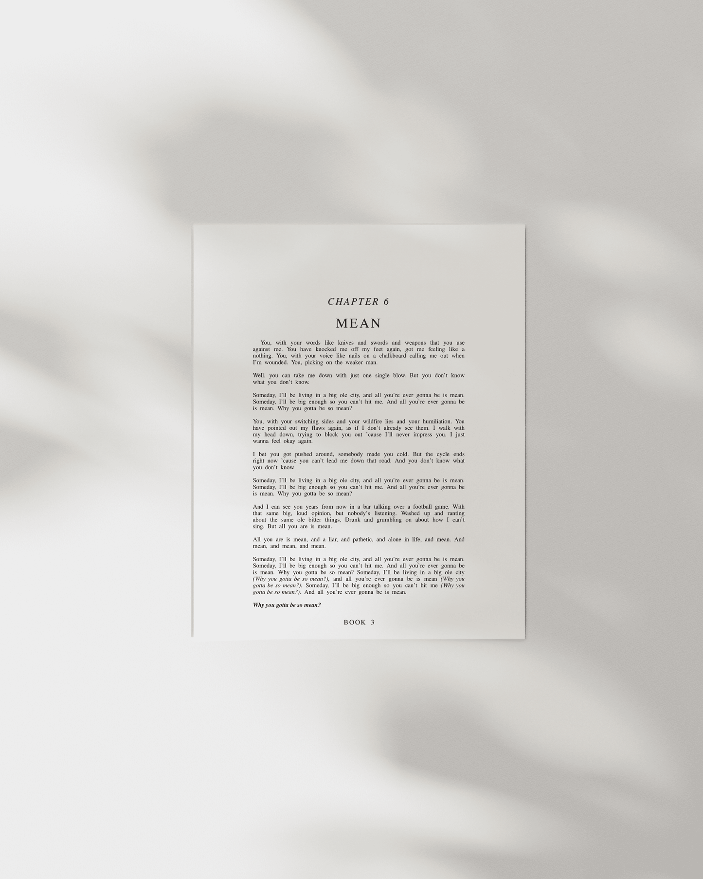 The Speak Now Chapter Art Prints
