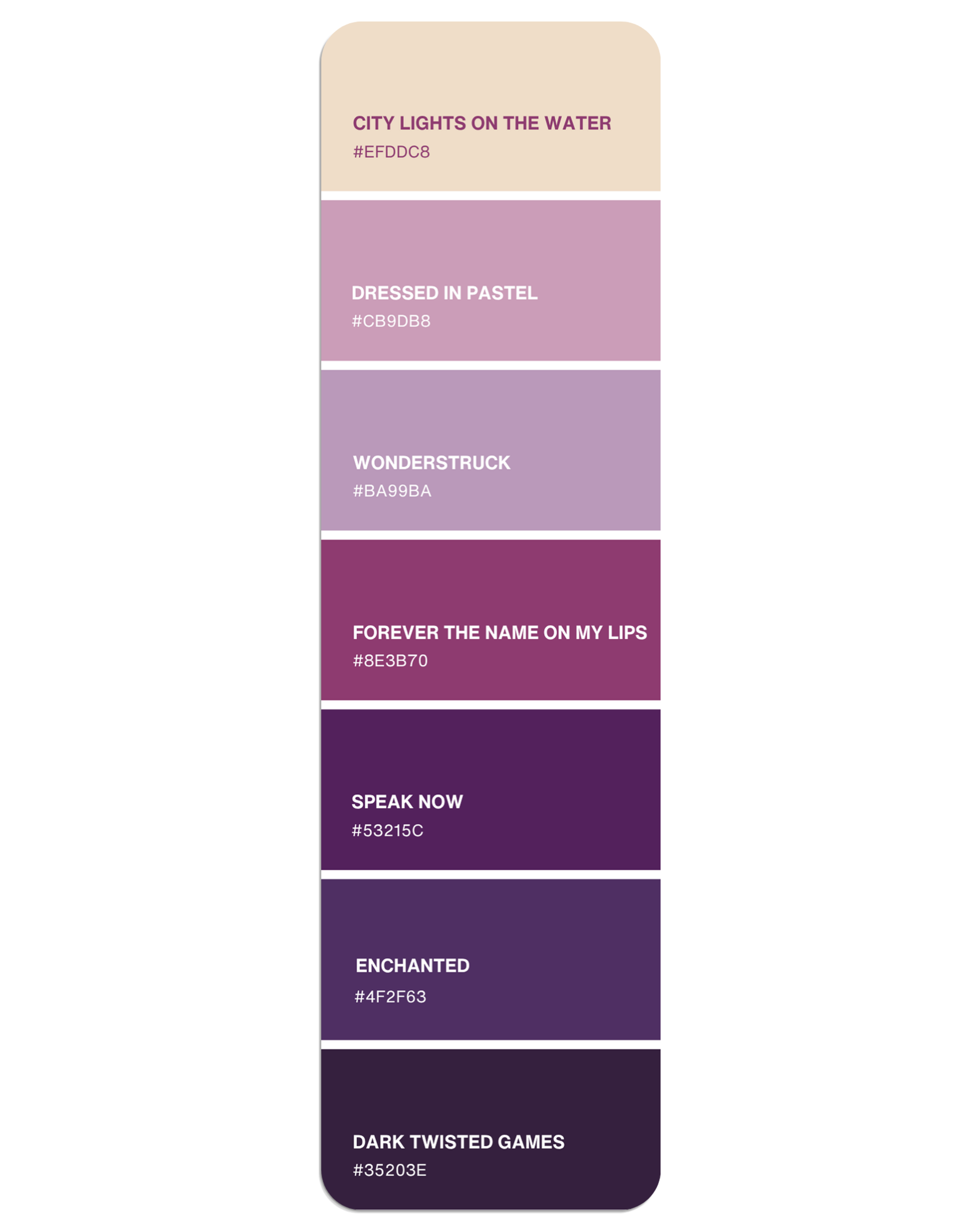 Speak Now Era Paint Swatch Bookmark