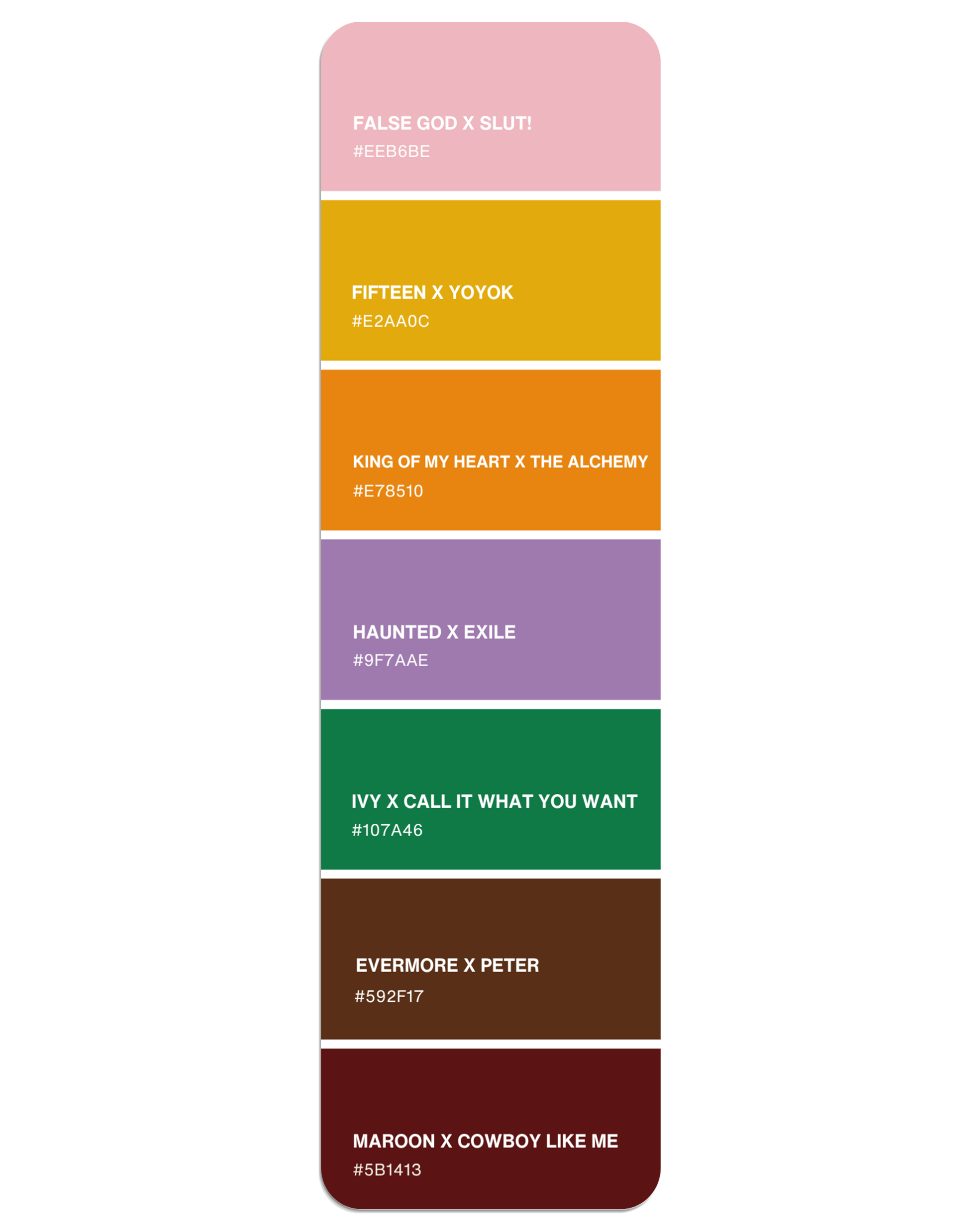 Surprise Song Flowers Paint Swatch Bookmark