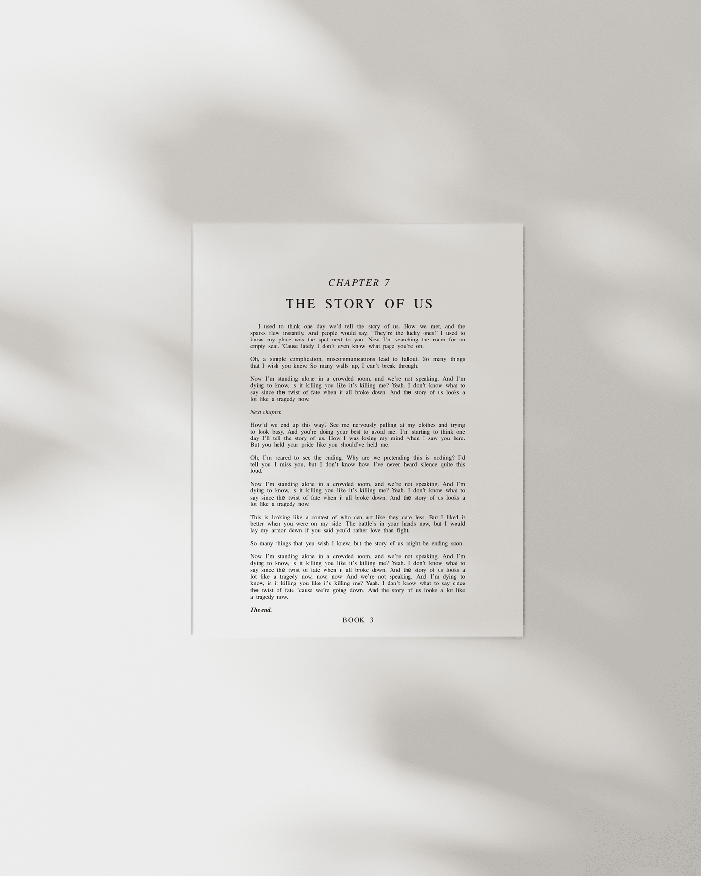 The Speak Now Chapter Art Prints