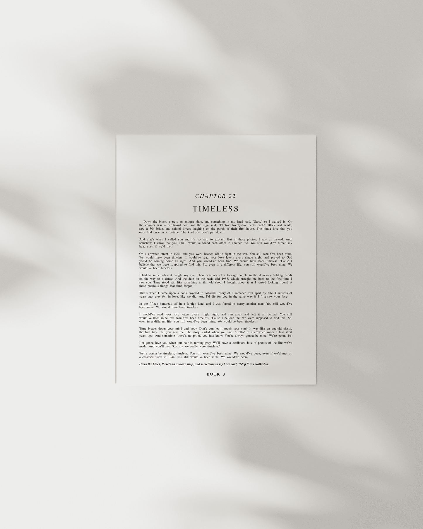 The Speak Now Chapter Art Prints