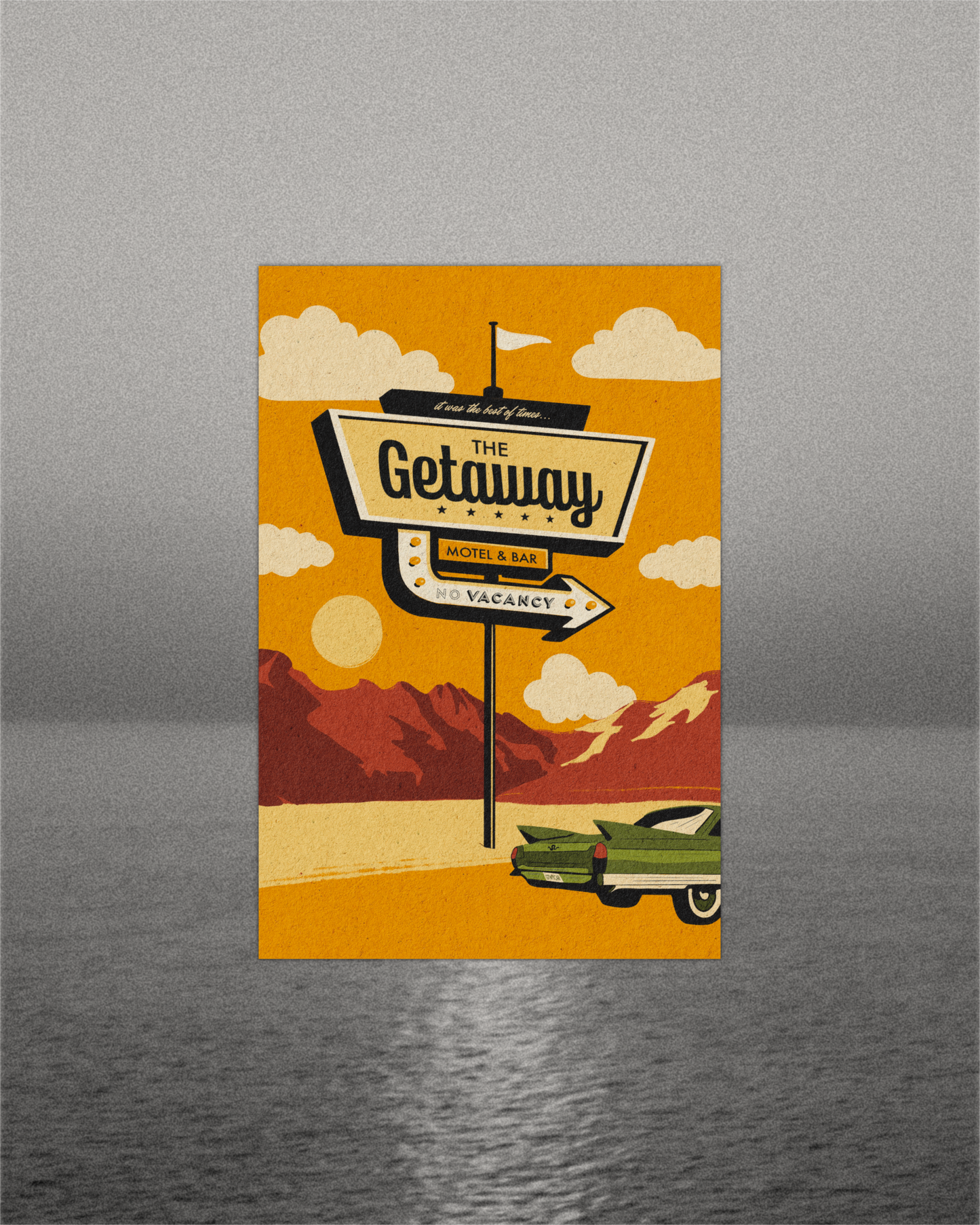 Getaway Car Postcard