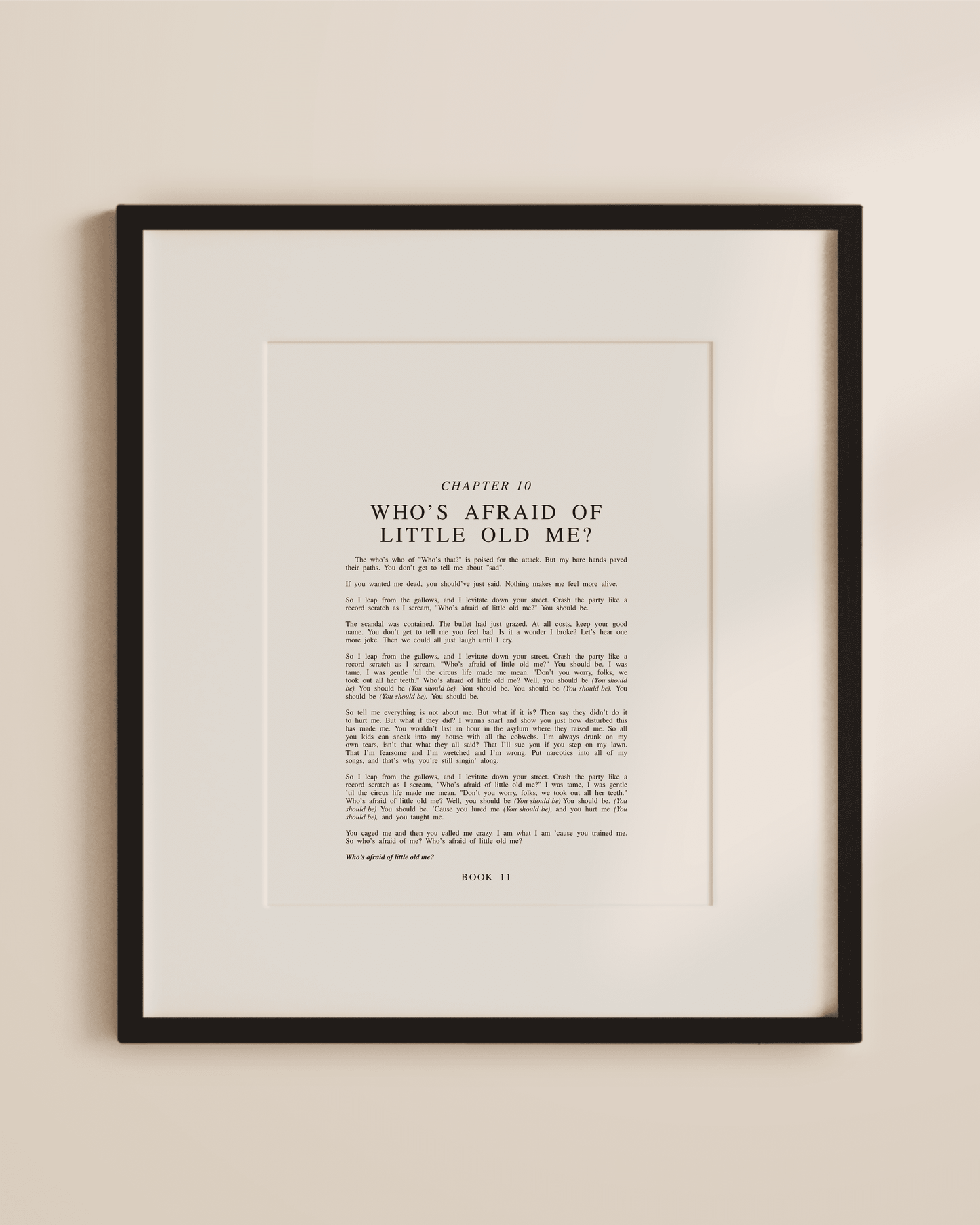 The Tortured Poets Department Chapter Art Prints