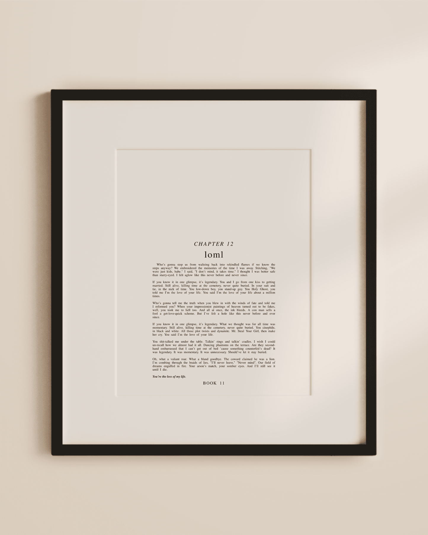 The Tortured Poets Department Chapter Art Prints