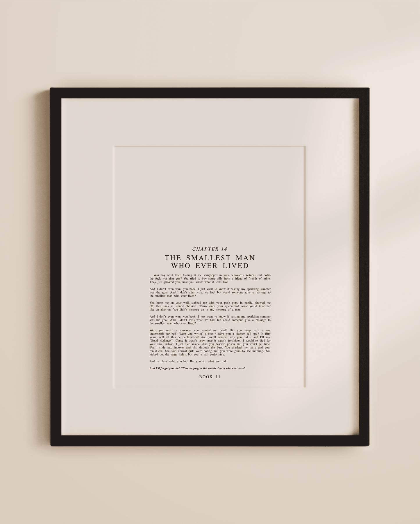 The Tortured Poets Department Chapter Art Prints