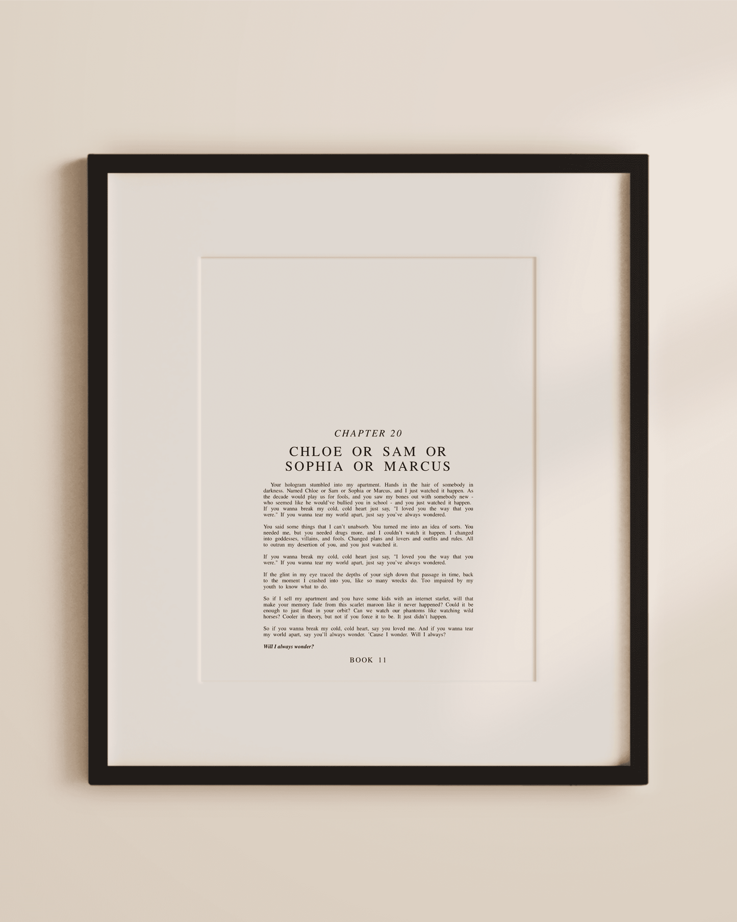 The Tortured Poets Department Chapter Art Prints
