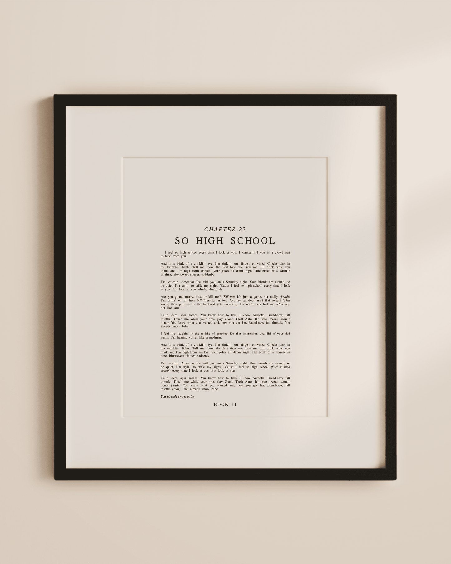 The Tortured Poets Department Chapter Art Prints