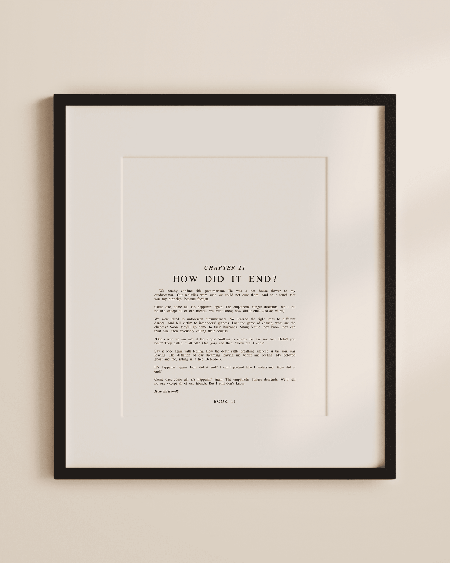 The Tortured Poets Department Chapter Art Prints