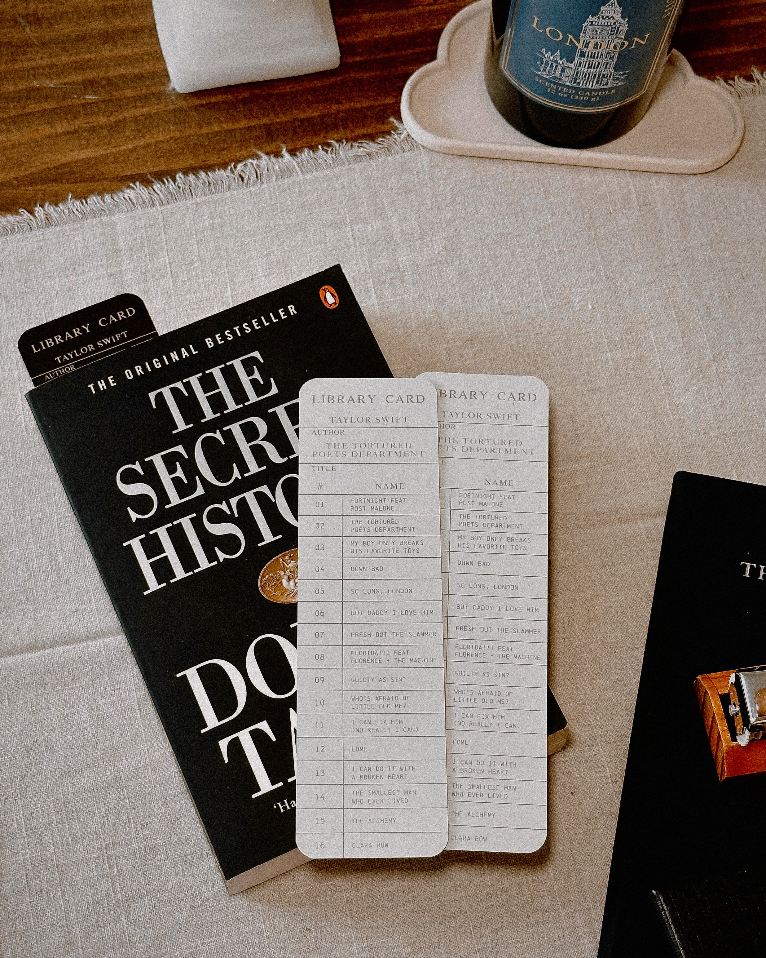 TTPD Tracklist Double-Sided Bookmark