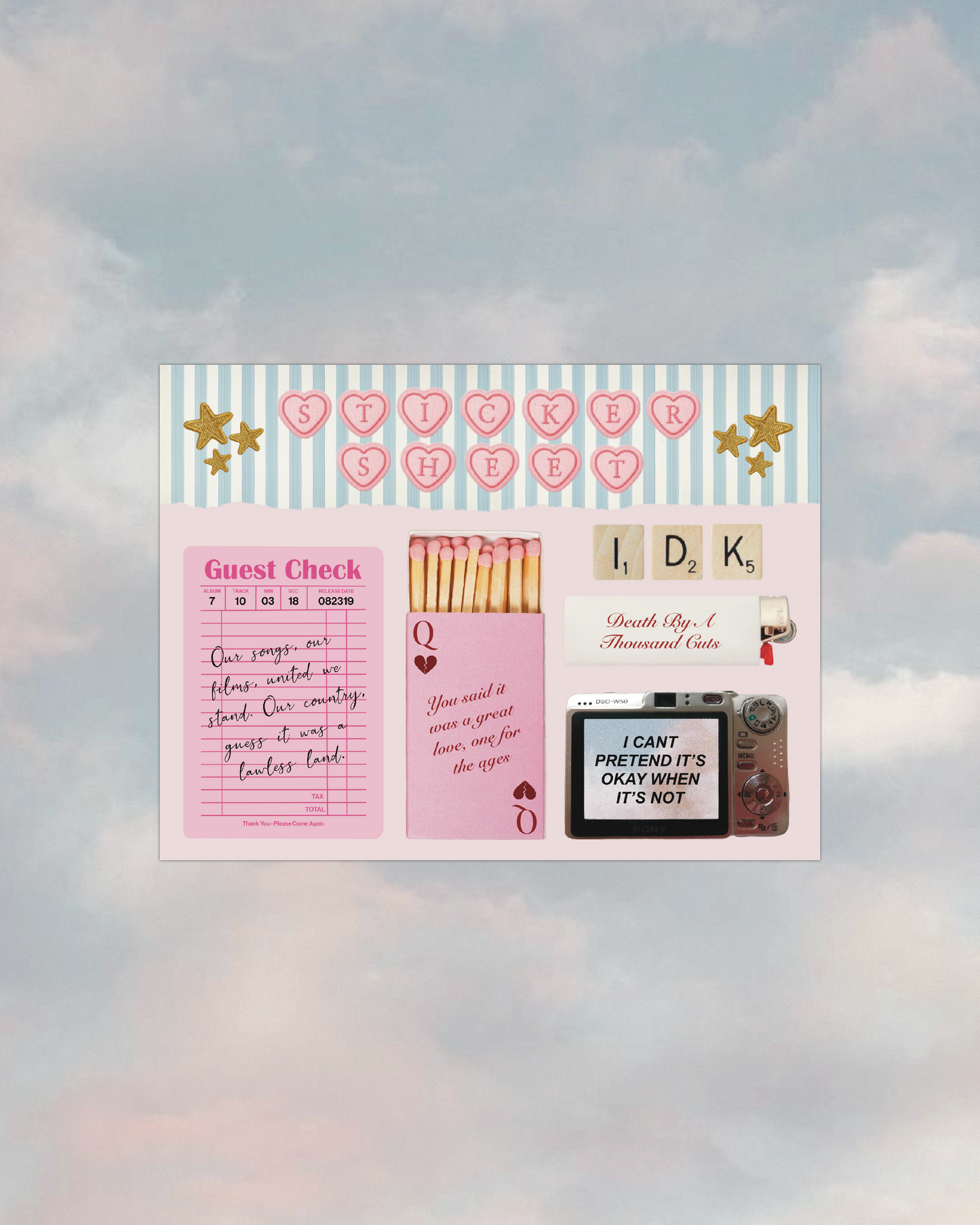Death By A Thousand Cuts Sticker Sheet
