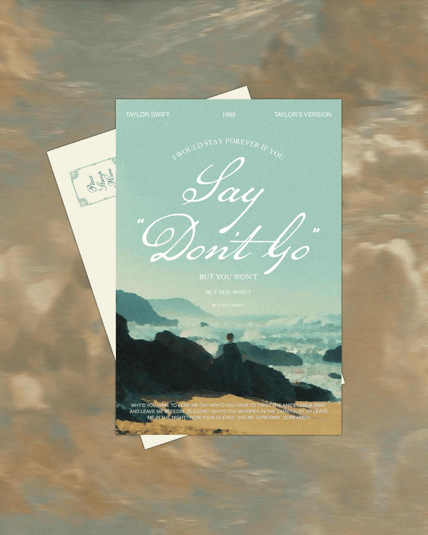 Say Don't Go Postcard