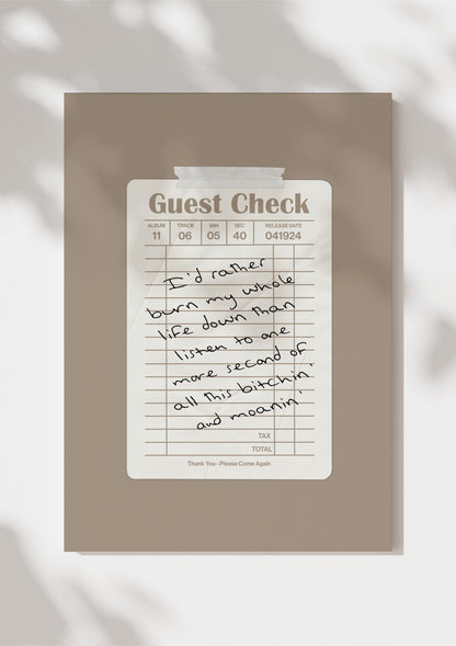 TTPD Guest Check Print