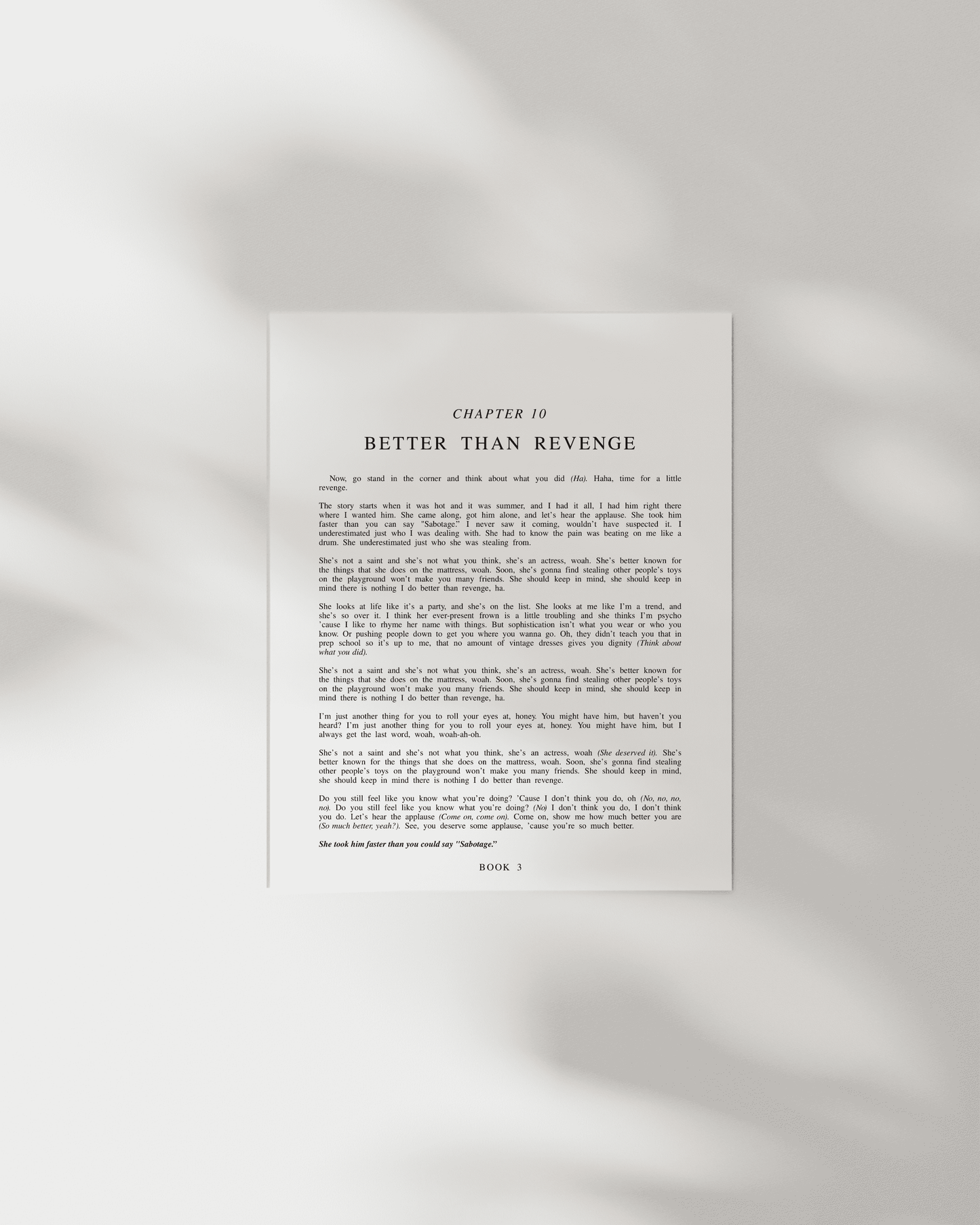 The Speak Now Chapter Art Prints