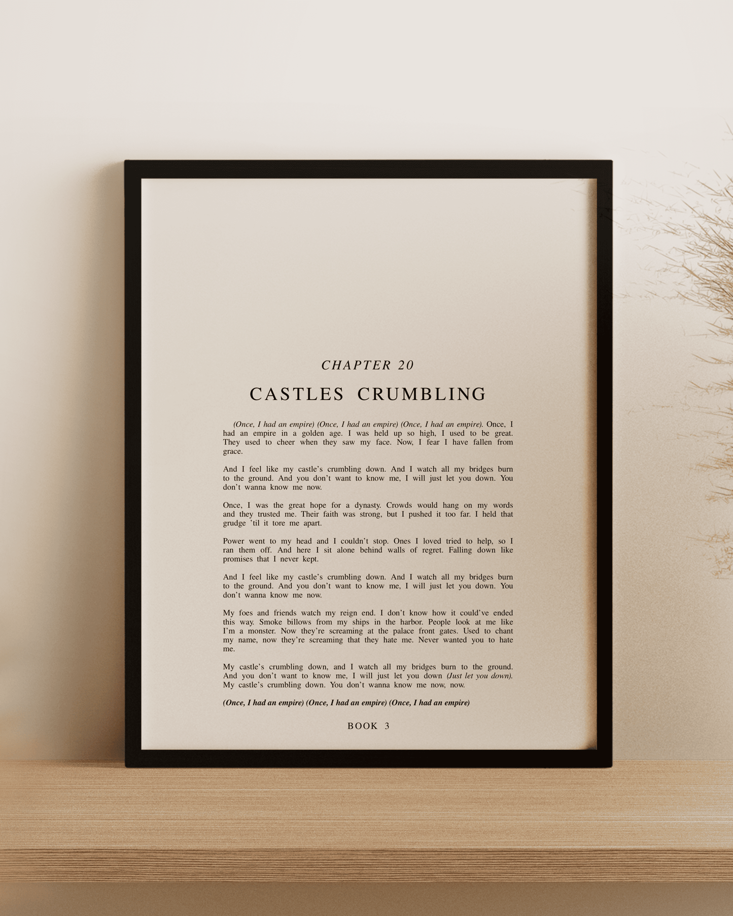 The Speak Now Chapter Art Prints