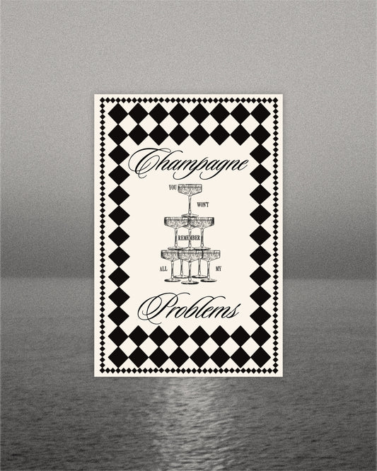 Champagne Problems Postcard