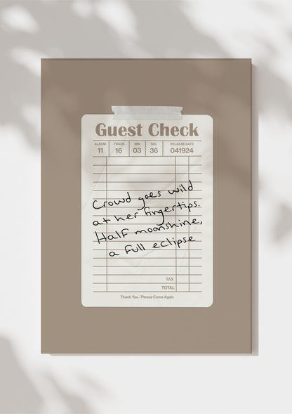TTPD Guest Check Print