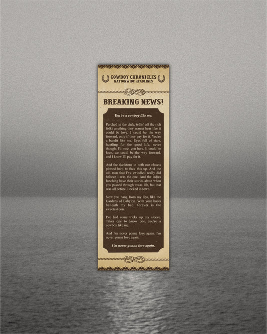 Cowboy Like Me Bookmark