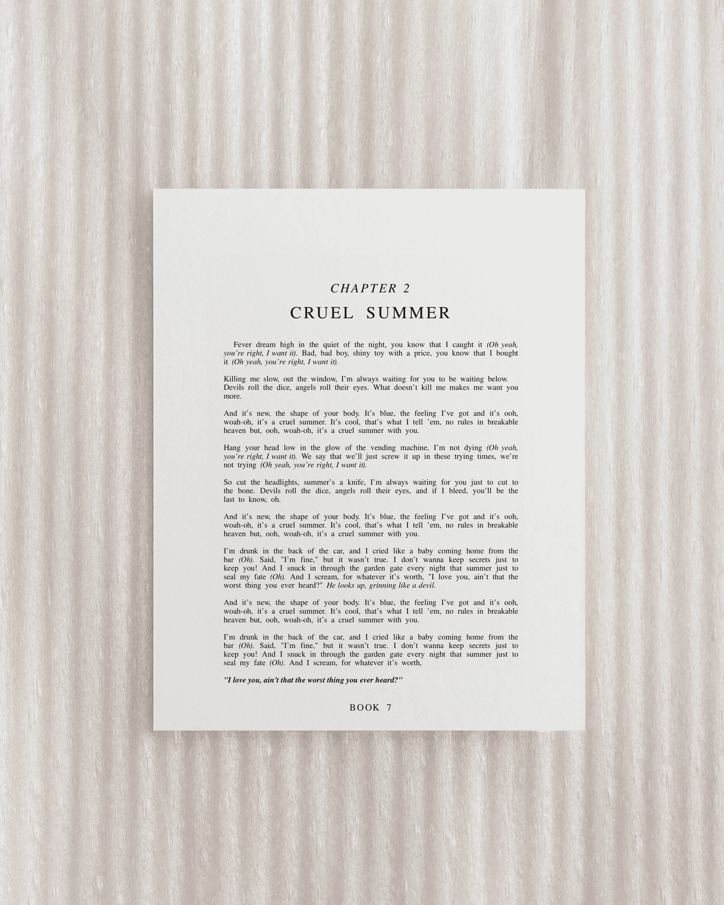The Lover Chapter Art Prints