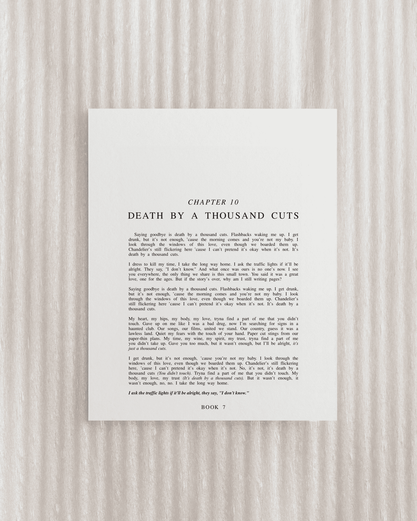 The Lover Chapter Art Prints