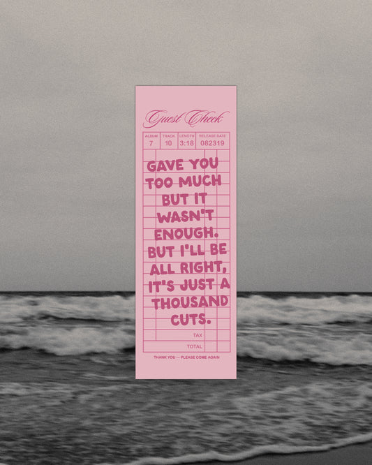 Death By A Thousand Cuts Bookmark