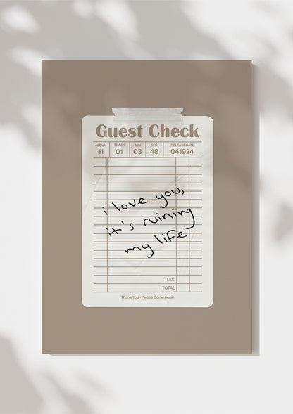 TTPD Guest Check Print