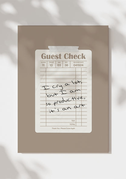 TTPD Guest Check Print