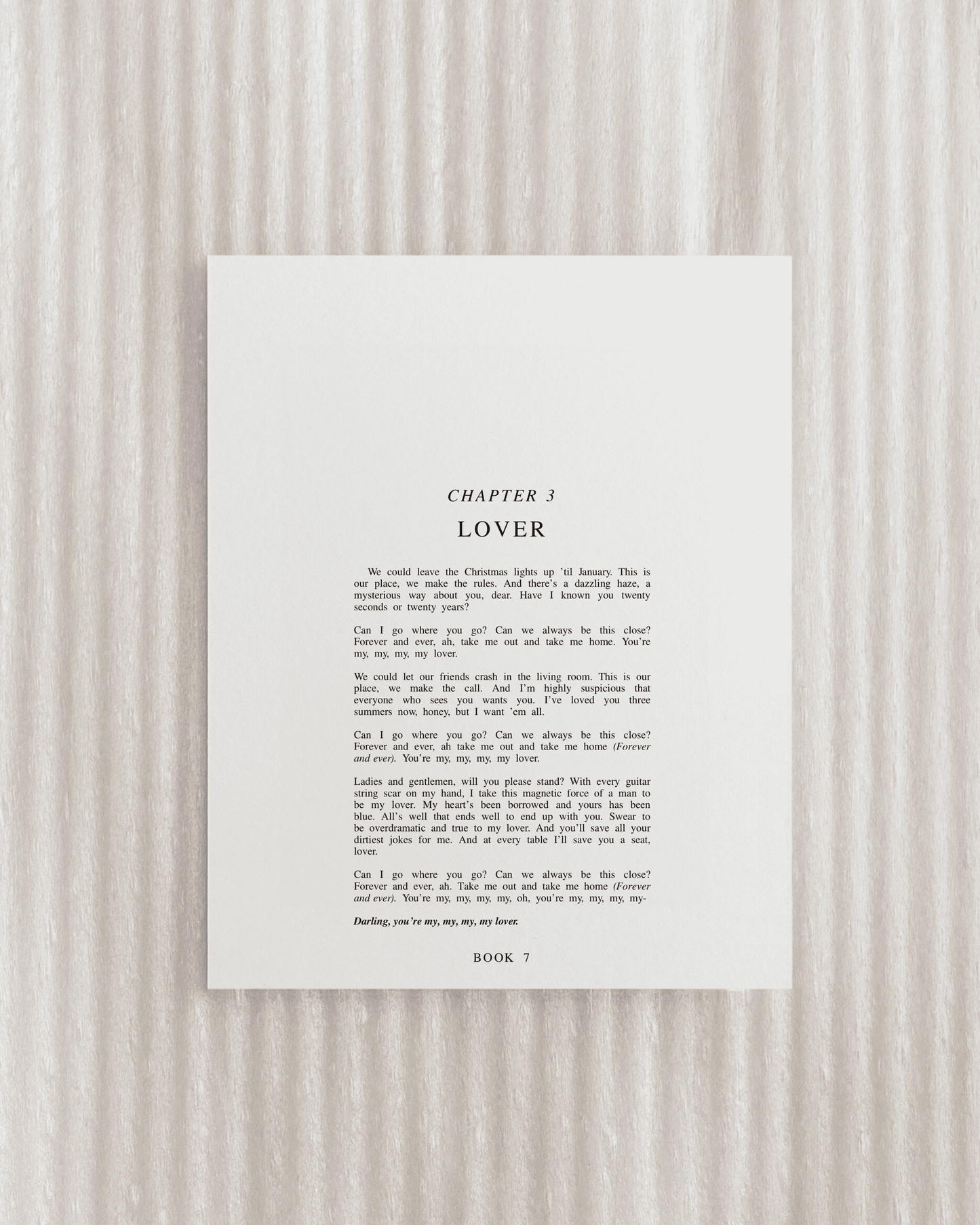 The Lover Chapter Art Prints