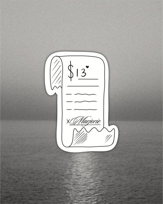 Marjorie Receipt Sticker