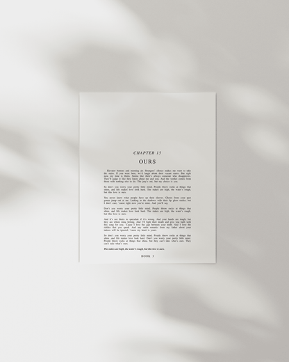 The Speak Now Chapter Art Prints
