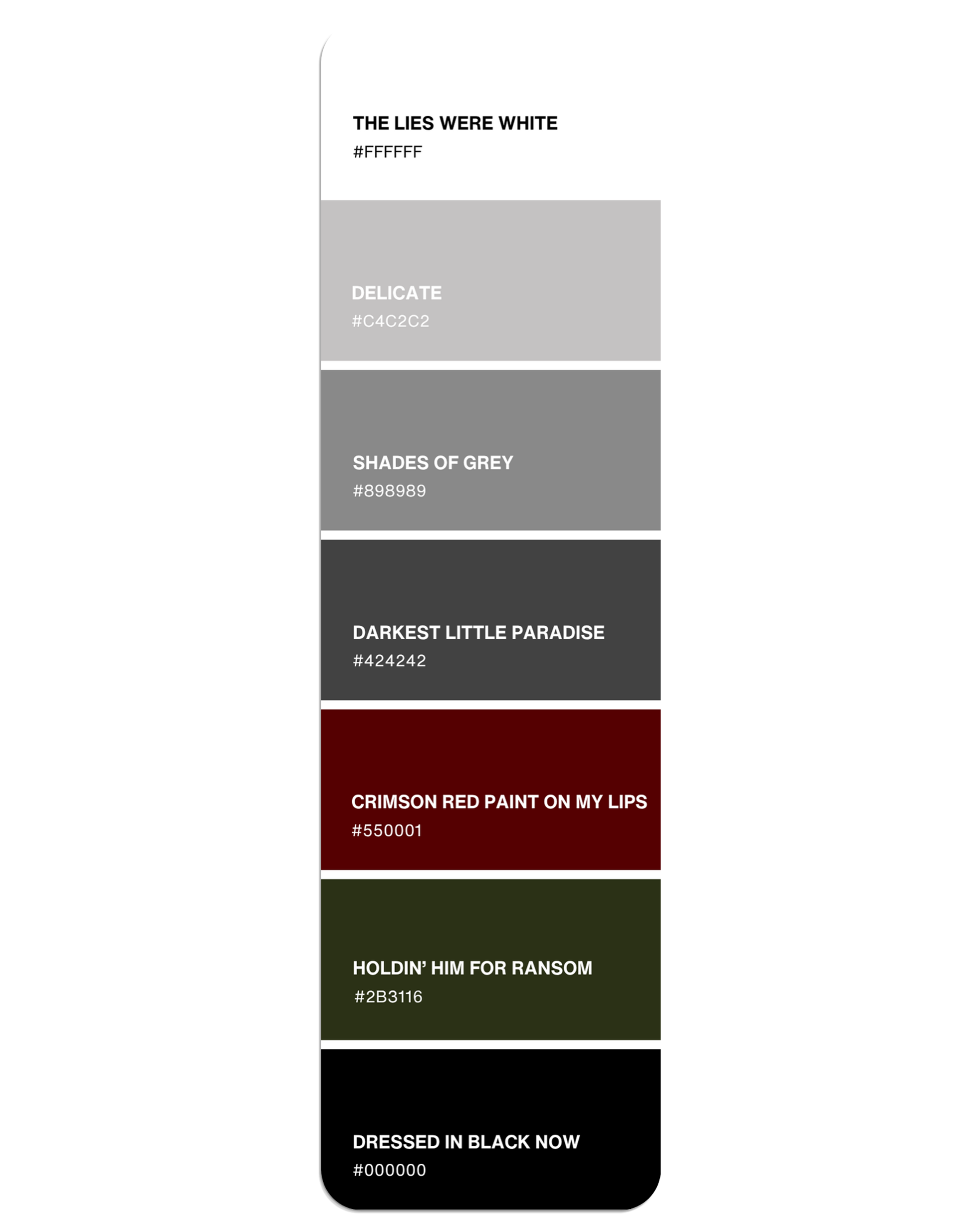 Reputation Era Paint Swatch Bookmark