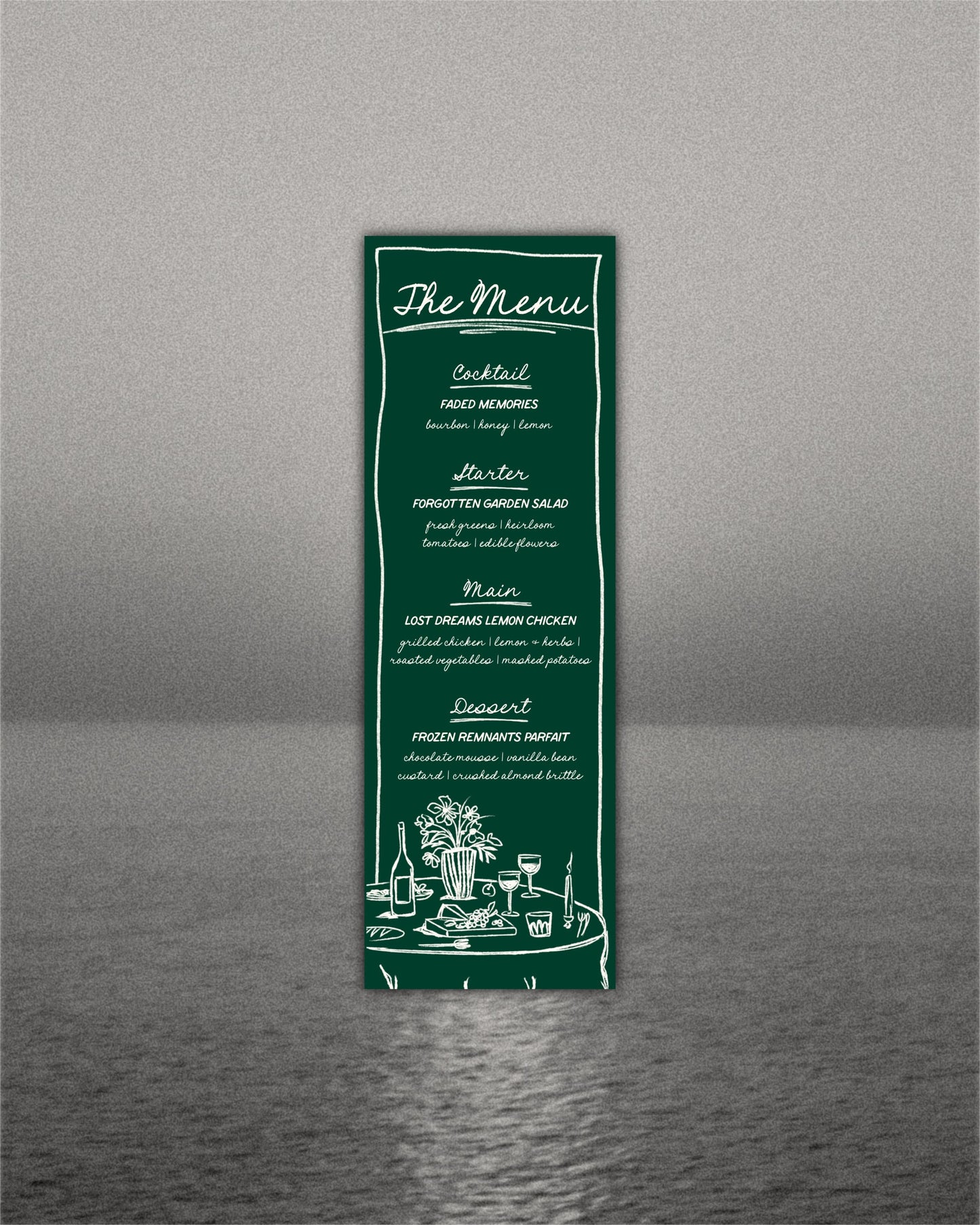 Right Where You Left Me Menu Bookmark
