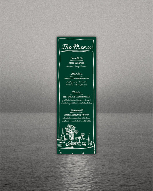 Right Where You Left Me Menu Bookmark