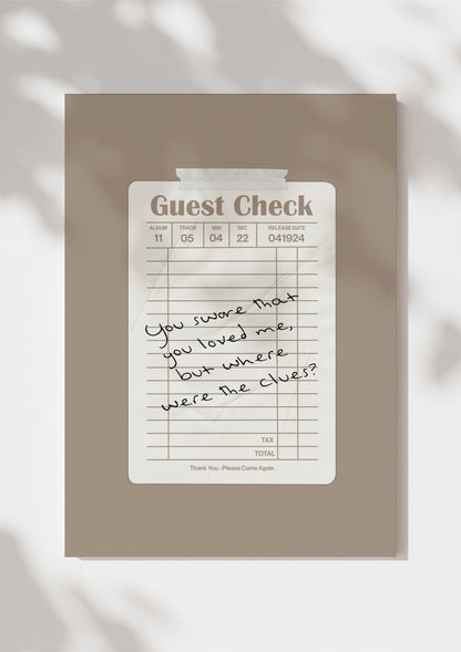 TTPD Guest Check Print