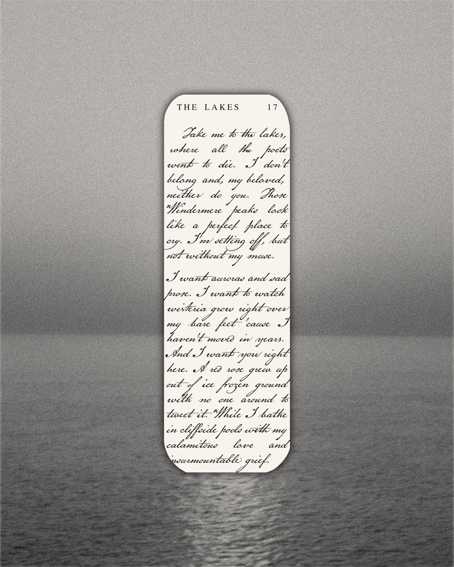 The Lakes Bookmark
