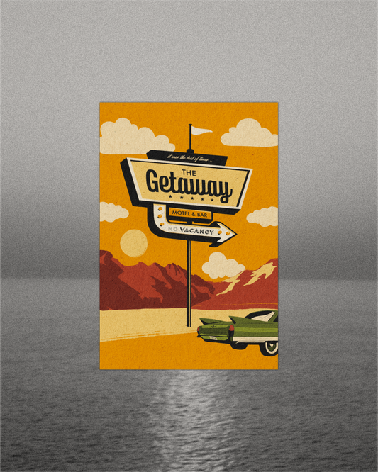 Getaway Car Postcard
