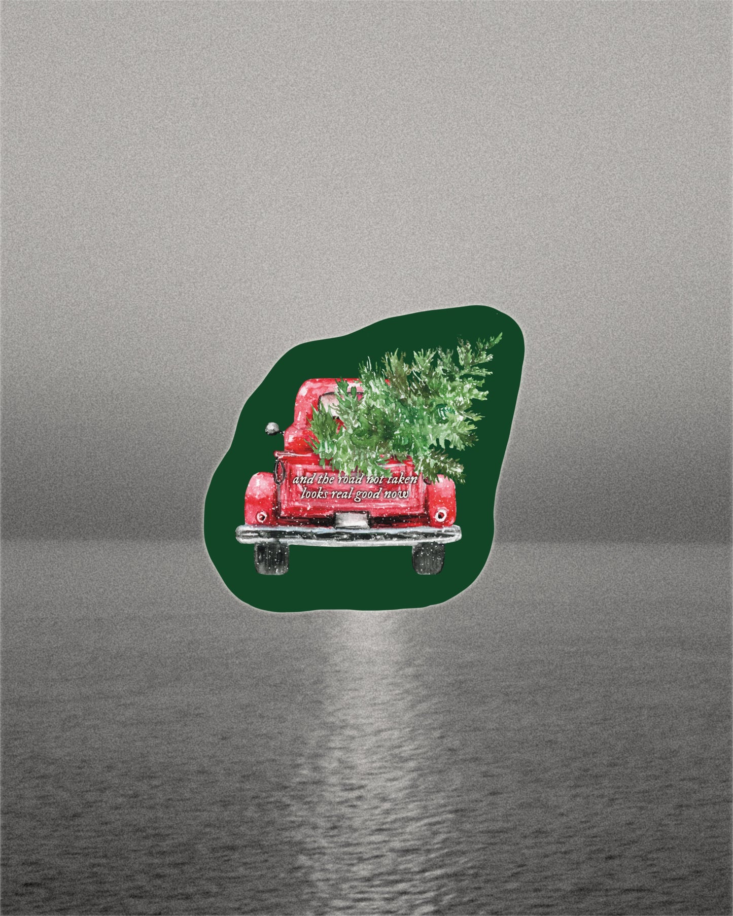 Road Not Taken Truck Sticker