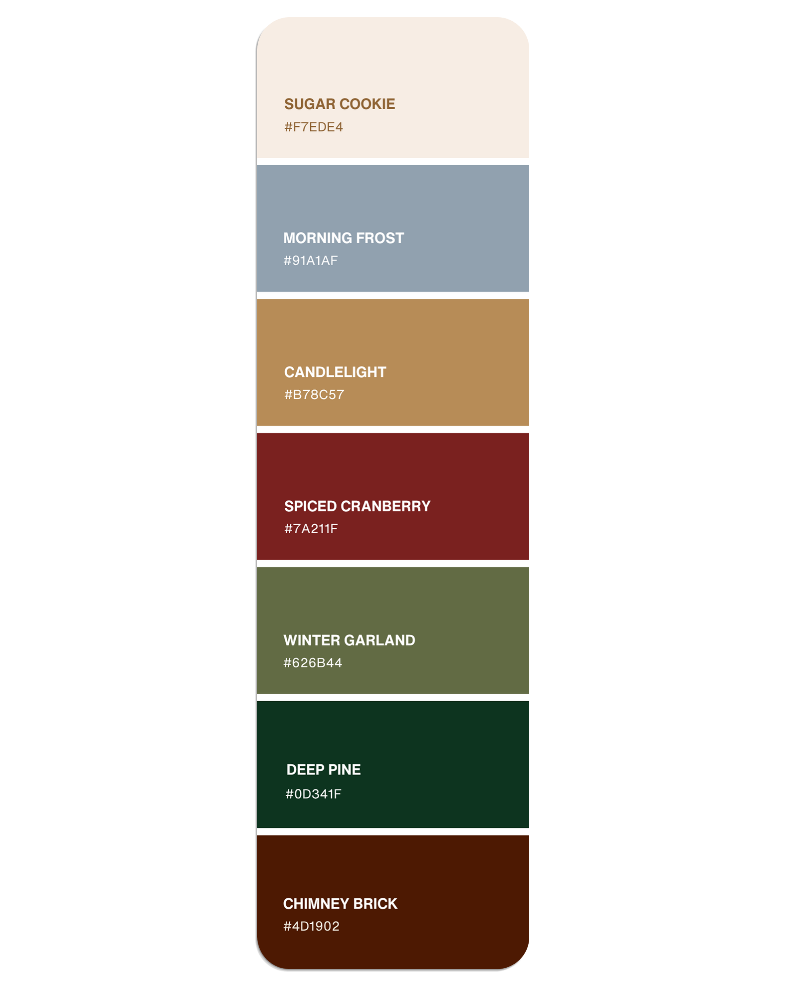 Winter Paint Swatch Bookmark